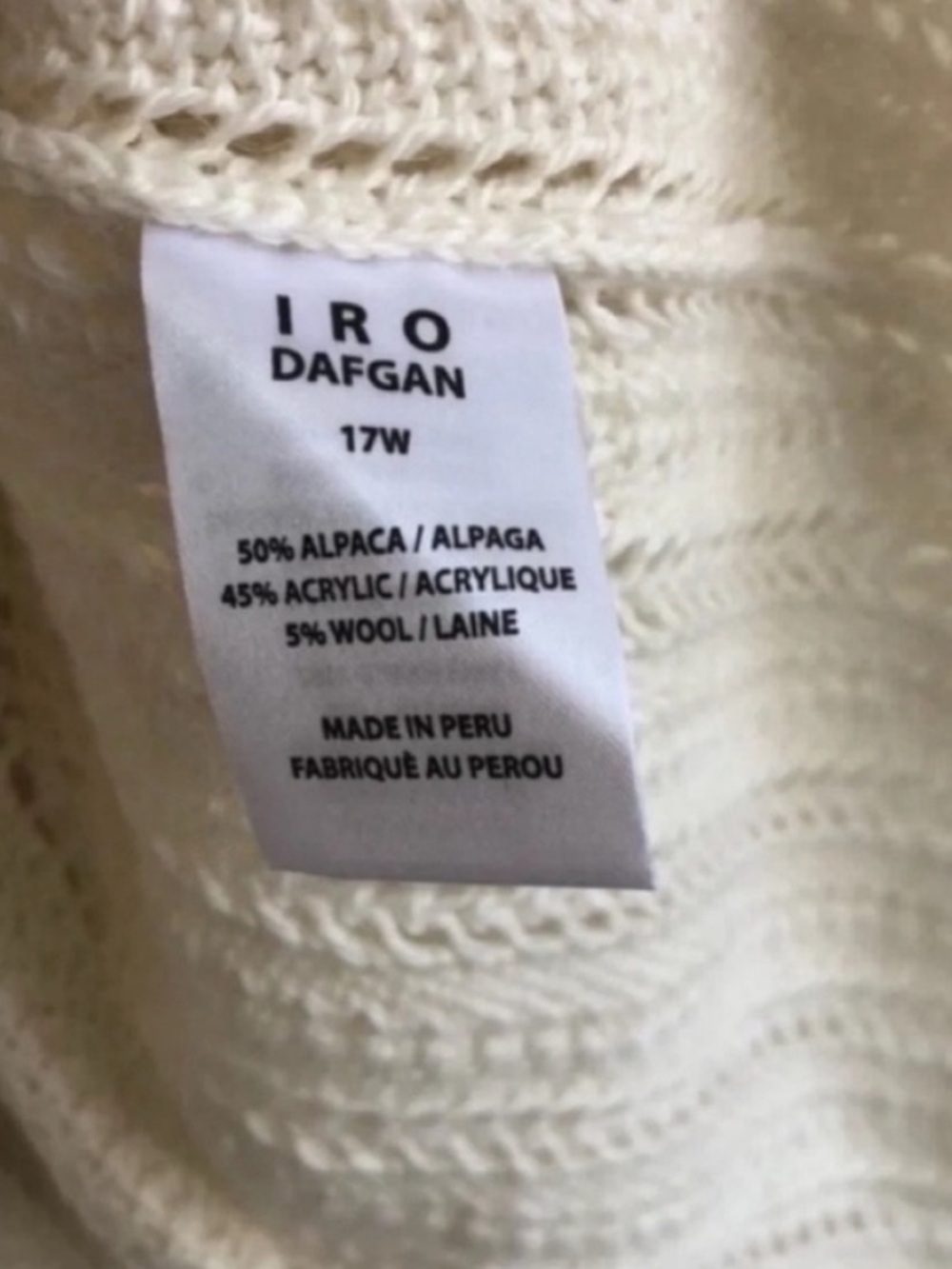 IRO Dafgan Ruffle Sleeve Knit Sweater Wool Alpaca - Picture 7 of 7